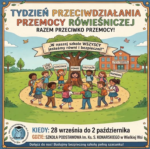 Tydzień Przeciwdziałania Przemocy Rówieśniczej w naszej szkole.